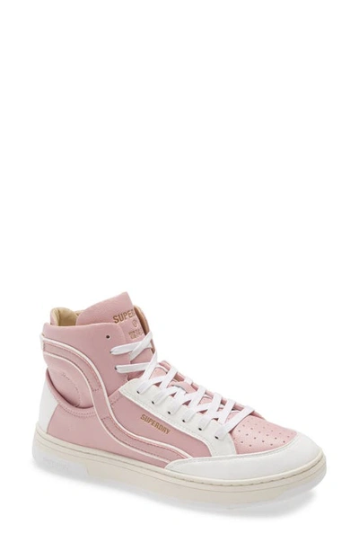 Superdry Basket High Top Sneaker In Soft Pink