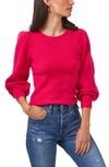 1.state Balloon Sleeve Crewneck Rib Sweater In Beetroot