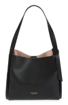 Kate Spade Knott Pebbled Leather Large Shoulder Bag In Black