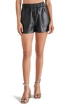 BB DAKOTA BY STEVE MADDEN FAUX THE RECORD FAUX LEATHER SHORTS,BL303047