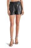 BB DAKOTA BY STEVE MADDEN STEVE MADDEN FAUX THE RECORD FAUX LEATHER SHORTS,BL303047