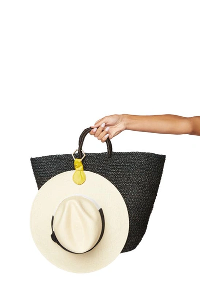 Lindsay Albanese Toptote The Knot Leather Hat Holder In Yellow
