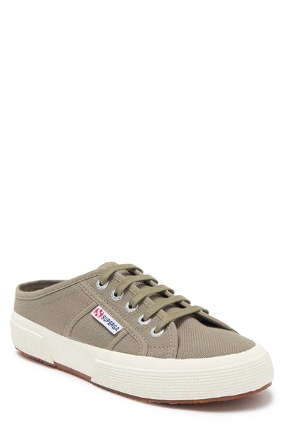 Superga 2551 Cotu Mule Sneaker In Green Safari