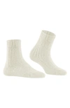 Falke Wool Blend Lounge Socks In Off White