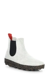 Asportuguesas By Fly London Caia Chelsa Boot In Off White Tweed/ Felt
