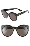 GUCCI 52MM CAT EYE SUNGLASSES,GG0028S00152