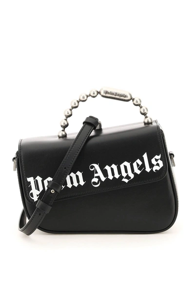 Palm Angels Crash Leather Bag In Black