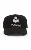 Isabel Marant Tyron Embroidered Cotton-canvas Baseball Cap In Black