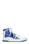 Amiri Skel-top Colour-block Leather High-top Sneakers In White