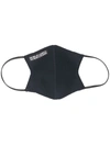 Marcelo Burlon County Of Milan Man Black Face Mask With White Logo
