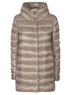 Herno Amelia Stand Collar Down Coat In Grey