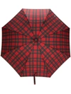 Mackintosh Heriot Whangee-handle Umbrella In Red