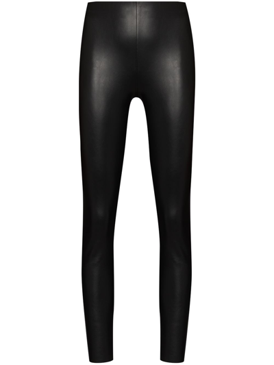 Wolford Jo Contrast Panelled Leggings In Black