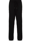 Ferragamo Elasticated Waistband Straight-leg Trousers In Black