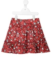 Marc Jacobs Leopard-print Flared Skirt In Red
