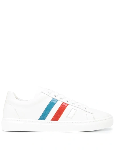 Madison.maison 3 Stripe & Your Out Leather Sneakers In White