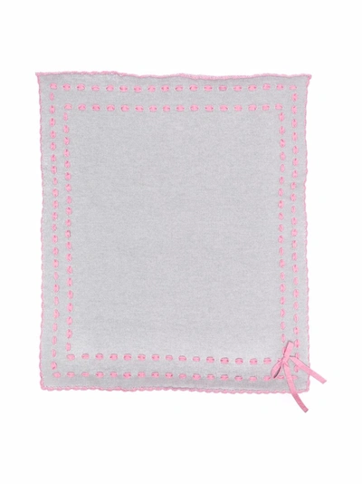 Siola Babies' Contrast Stitching Scarf In Grey