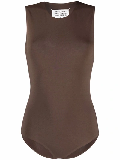 Maison Margiela Four Stitch Logo Body In Brown