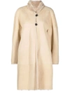 Isabel Marant Reversible Beige Abazoe Shearling Coat In Neutrals