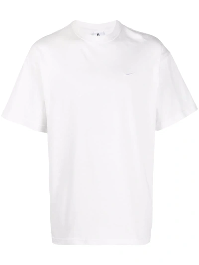 Nike Crew Neck Cotton T-shirt In Summit White