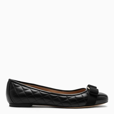 Ferragamo Black Varinaq 1c Ballerinas