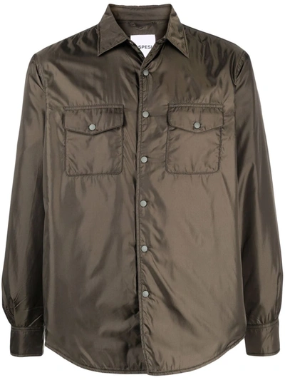 Aspesi Jacket With Chest Pockets And Long Sleeves In Green