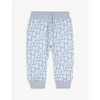 KENZO PALE BLUE LOGO-PRINT COTTON-BLEND JOGGING BOTTOMS 6-36 MONTHS 12 MONTHS