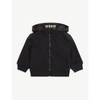 BURBERRY BLACK TIMOTHIE LOGO-EMBOSSED COTTON HOODY 6-24 MONTHS 18 MONTHS