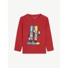 STELLA MCCARTNEY RUSTY RED PAINTING FRIENDS GRAPHIC-PRINT COTTON T-SHIRT 3-36 MONTHS 24 MONTHS