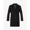 Hugo Boss Boss Mens Black Wool And Cashmere-blend Coat