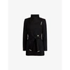 Ted Baker Rosess Wool & Cashmere Blend Wrap Coat In Black
