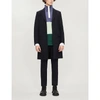 Sandro Apollo Single-breasted Wool-blend Coat In Navy Blue