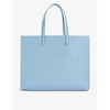 Ted Baker Icon Large Vinyl Tote Bag In Mid-blue