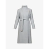 Ted Baker Womens Grey Rose Wrap Wool-blend Coat 12