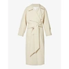 THE ROW WOMENS OATMEAL AU RELAXED-FIT BELTED COTTON TRENCH COAT M