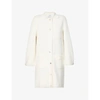 Barrie Womens Cream Loose-fit Cashmere And Cotton-blend Jacket S In Cream