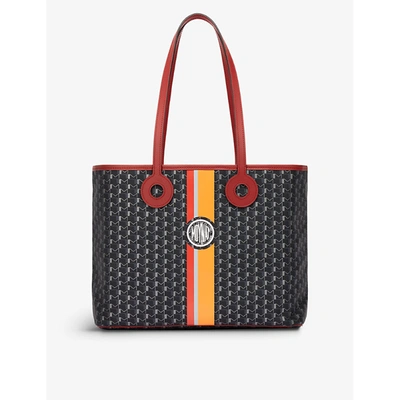 Moynat Oh! Ruban Duo Monogram-print Canvas Tote Bag In Carbon Silver Madder