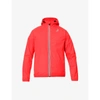 K-WAY MENS RED FLUO CLAUDE SHELL HOODED JACKET M