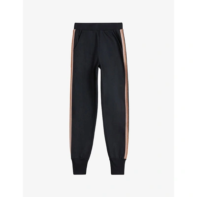 Ted Baker Womens Navy Aliceah Side-striped Cotton-blend Jogging Bottoms ...