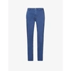 Replay Mens Faded Blue Straight-leg Regular-fit Denim Jeans 36/32