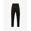 Moncler Mens Black Straight High-rise Stretch-cotton Cargo Trousers 30 In Black