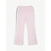Palm Angels Pink Technical Fabric Trousers With Logo Print