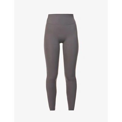 Adanola Ultimate Mid-rise Stretch-jersey Leggings In Dark Grey