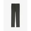 Sandro High-rise Stretch-jersey Trousers In Charcoal Grey