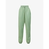 THE FRANKIE SHOP WOMENS MOSSY GREEN VANESSA MID-RISE COTTON-JERSEY JOGGING BOTTOMS S