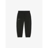 Pangaia Text-print Organic Cotton Jogging Bottoms 3-12 In Black