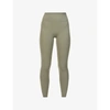 Adanola Ultimate Mid-rise Stretch-jersey Leggings In Olive Green