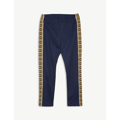 Gucci Kids' Children's Technical Jersey Jogging Bottoms In Blue