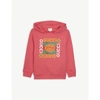 GUCCI GIRLS HOT PINK KIDS GG-INSIGNIA COTTON HOODY 4-10 YEARS 8 YEARS