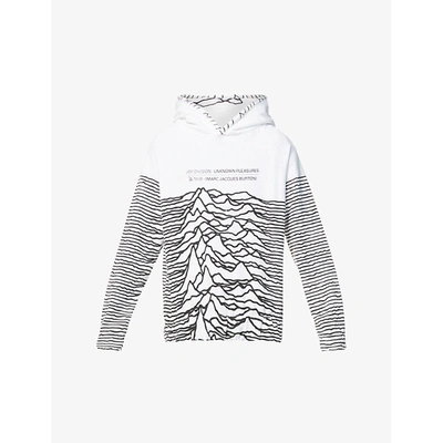 Factory Records Mens White X Mjb - Marc Jacques Burton Joy Division Cotton-jersey Hoody S